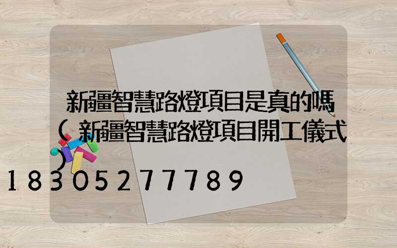 新疆智慧路燈項目是真的嗎(新疆智慧路燈項目開工儀式)