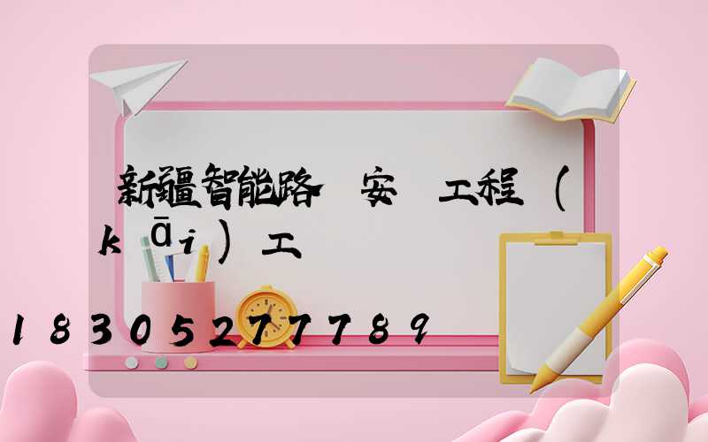 新疆智能路燈安裝工程開(kāi)工