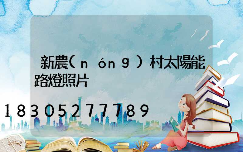 新農(nóng)村太陽能路燈照片