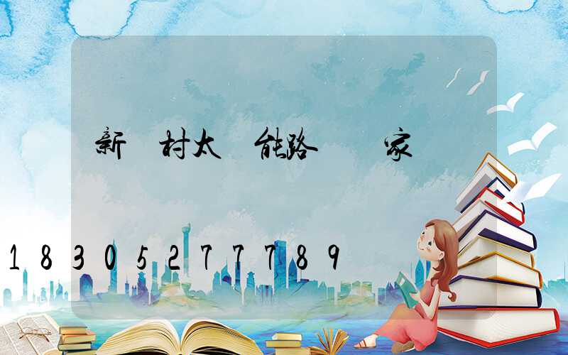 新農村太陽能路燈廠家