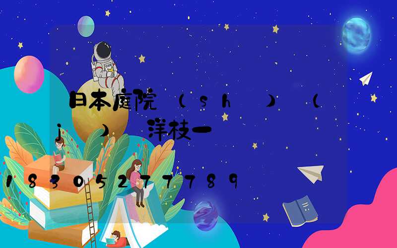 日本庭院設(shè)計(jì)師洋枝一