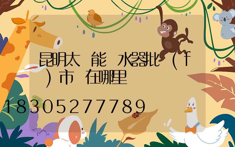 昆明太陽能熱水器批發(fā)市場在哪里