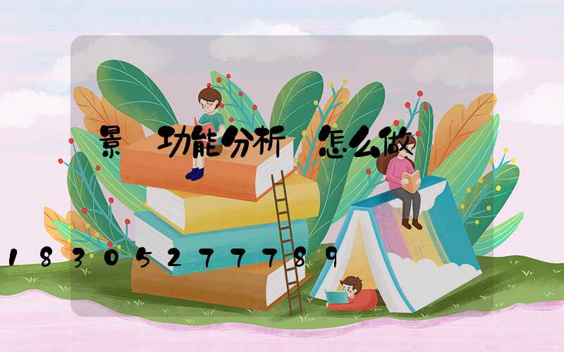 景觀功能分析圖怎么做