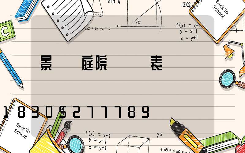 景觀燈庭院燈報價表