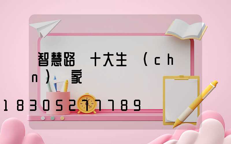 智慧路燈十大生產(chǎn)廠家