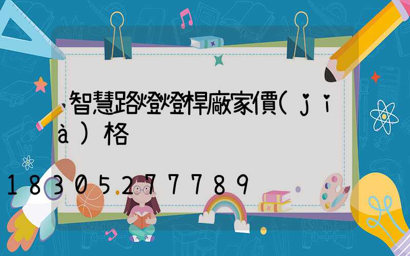 智慧路燈燈桿廠家價(jià)格