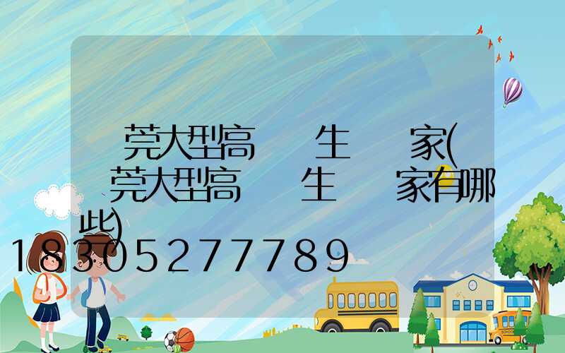 東莞大型高桿燈生產廠家(東莞大型高桿燈生產廠家有哪些)