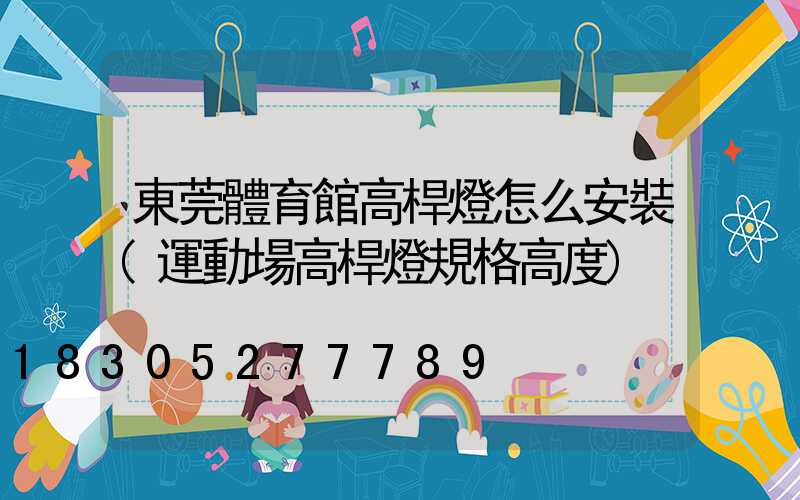 東莞體育館高桿燈怎么安裝(運動場高桿燈規格高度)