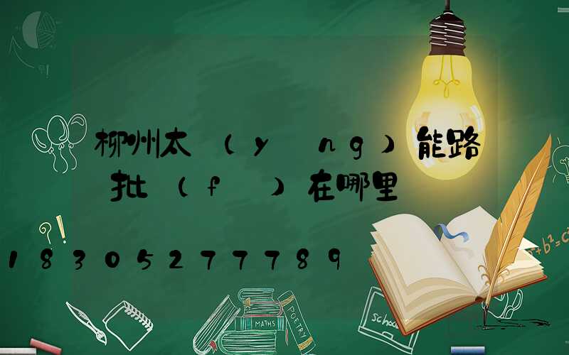 柳州太陽(yáng)能路燈批發(fā)在哪里