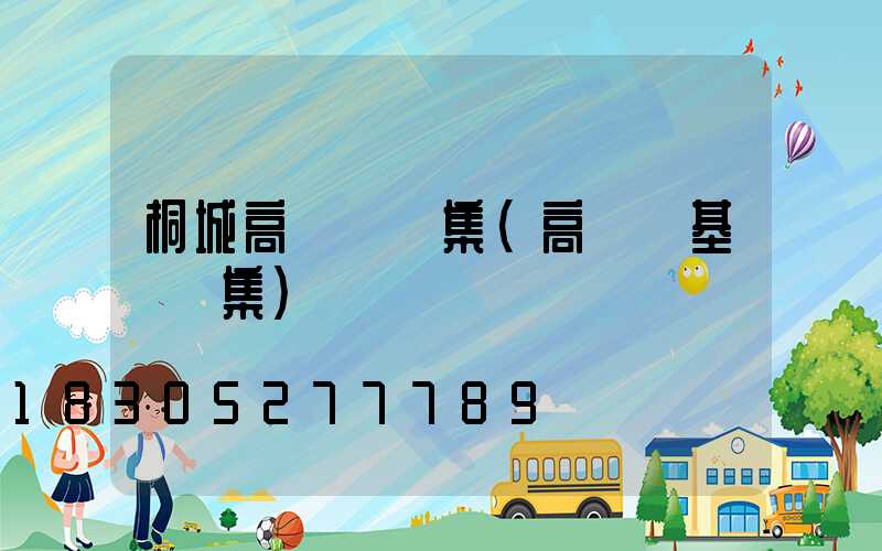 桐城高桿燈圖集(高桿燈基礎圖集)