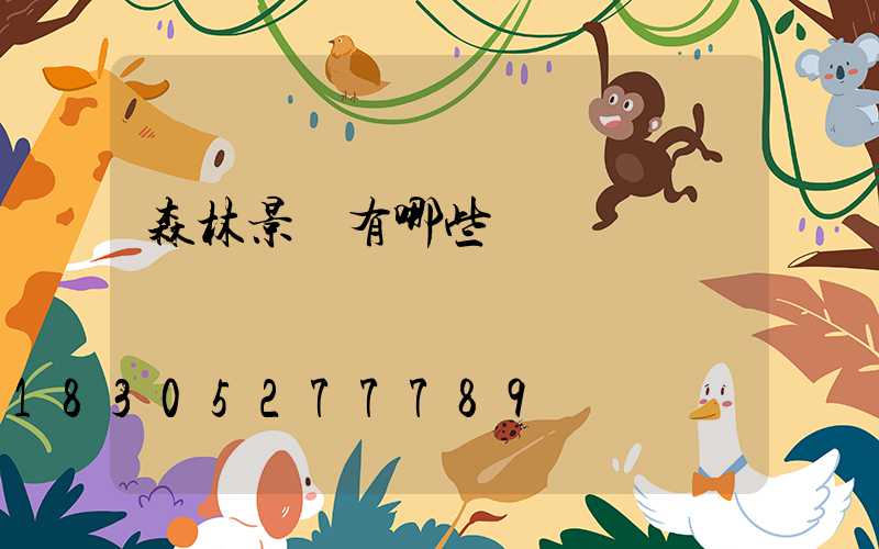 森林景觀有哪些種類