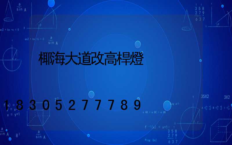 椰海大道改高桿燈