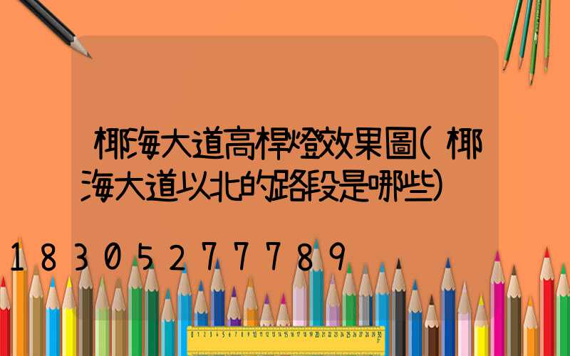 椰海大道高桿燈效果圖(椰海大道以北的路段是哪些)
