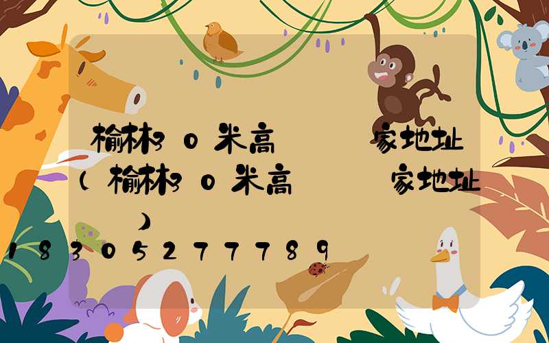 榆林30米高桿燈廠家地址(榆林30米高桿燈廠家地址電話)