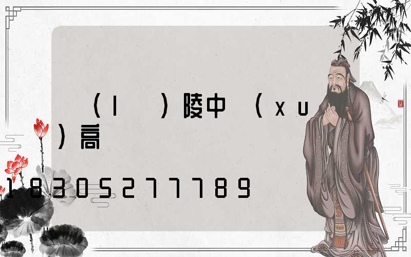 樂(lè)陵中學(xué)高桿燈