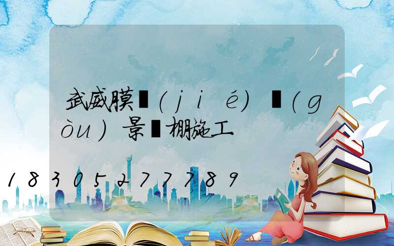 武威膜結(jié)構(gòu)景觀棚施工