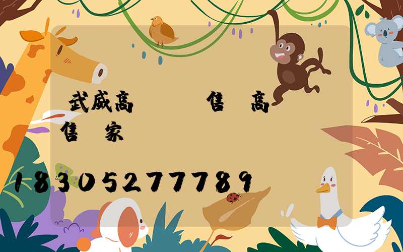 武威高桿燈銷售(高桿燈銷售廠家)