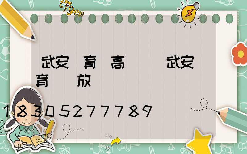 武安體育場高桿燈(武安體育場開放時間)