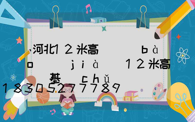 河北12米高桿燈報(bào)價(jià)(12米高桿燈基礎(chǔ)圖)