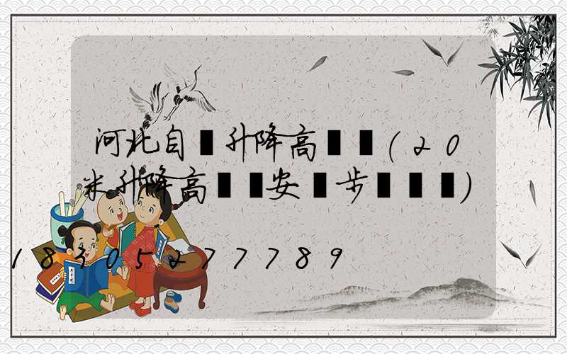 河北自動升降高桿燈(20米升降高桿燈安裝步驟視頻)