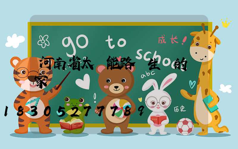 河南省太陽能路燈生產的廠家