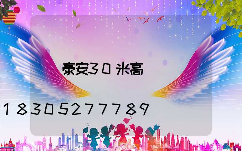 泰安30米高桿燈