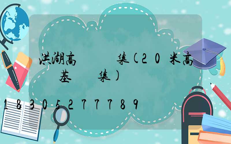 洪湖高桿燈圖集(20米高桿燈基礎圖集)