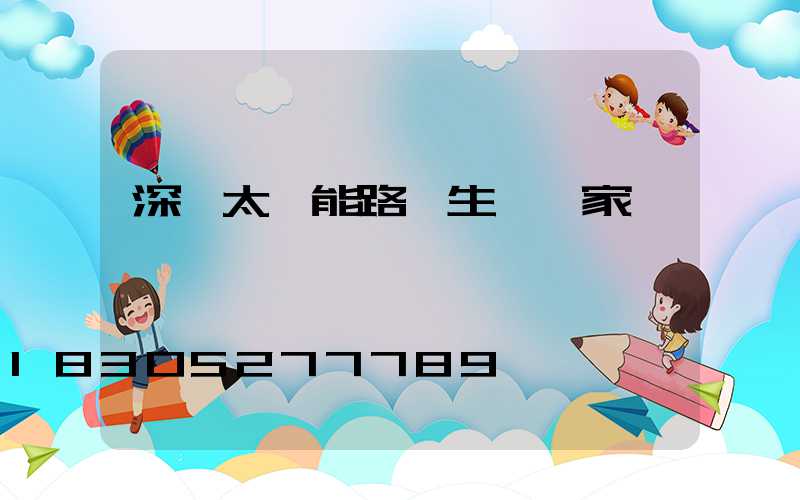 深圳太陽能路燈生產廠家