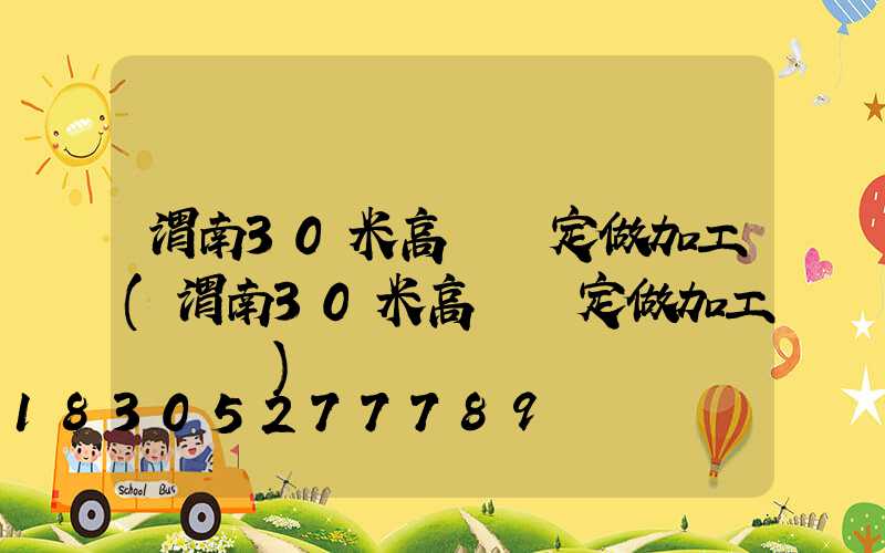 渭南30米高桿燈定做加工(渭南30米高桿燈定做加工廠電話)