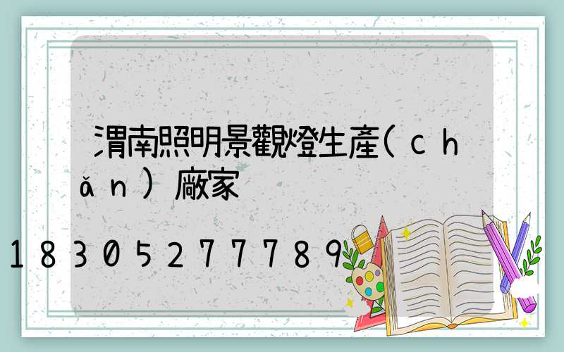 渭南照明景觀燈生產(chǎn)廠家