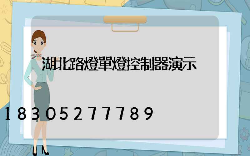 湖北路燈單燈控制器演示