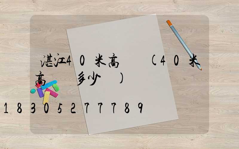 湛江40米高桿燈(40米高桿燈多少錢)