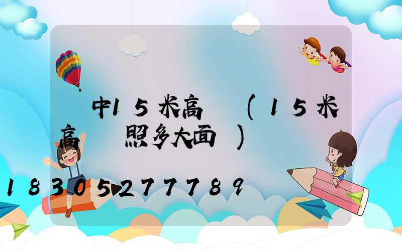 漢中15米高桿燈(15米高桿燈照多大面積)