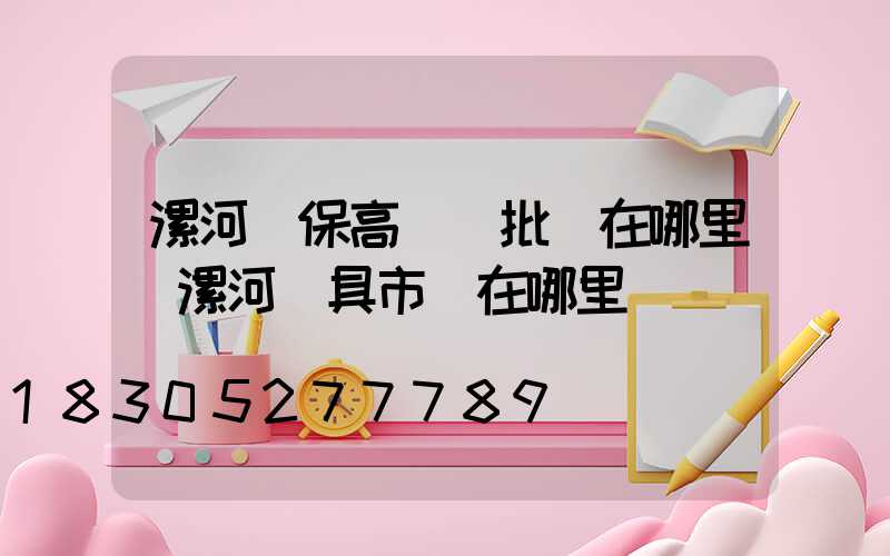 漯河環保高桿燈批發在哪里(漯河燈具市場在哪里)