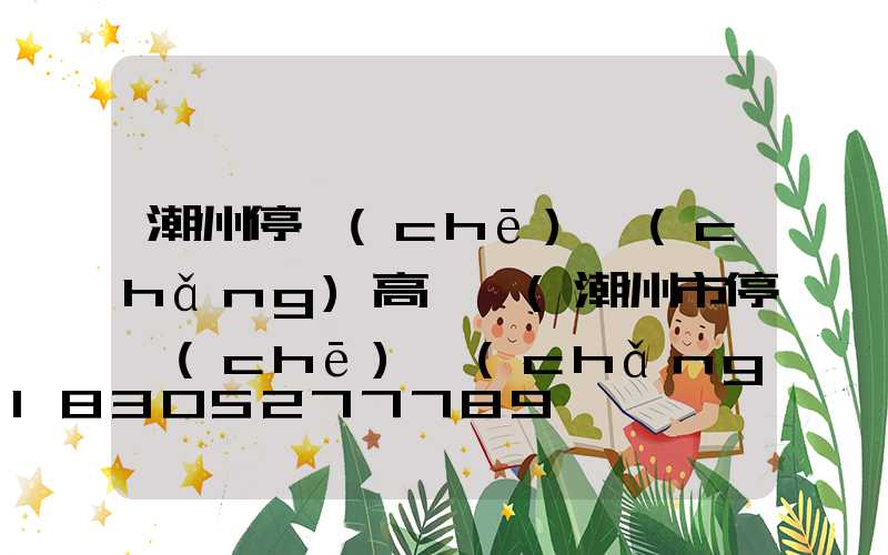 潮州停車(chē)場(chǎng)高桿燈(潮州市停車(chē)場(chǎng))