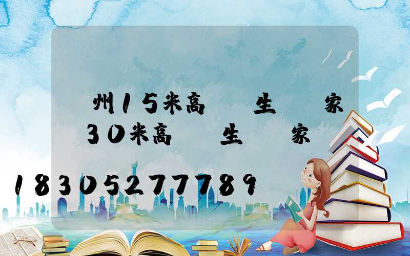 濱州15米高桿燈生產廠家(30米高桿燈生產廠家)