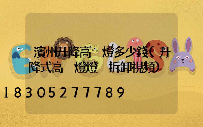 濱州升降高桿燈多少錢(升降式高桿燈燈桿拆卸視頻)