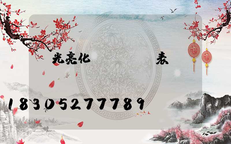 燈光亮化設計費報價表