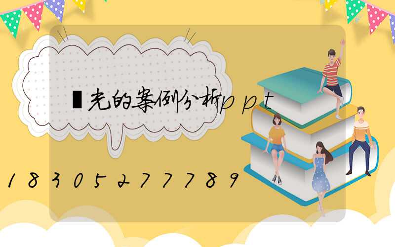 燈光的案例分析ppt