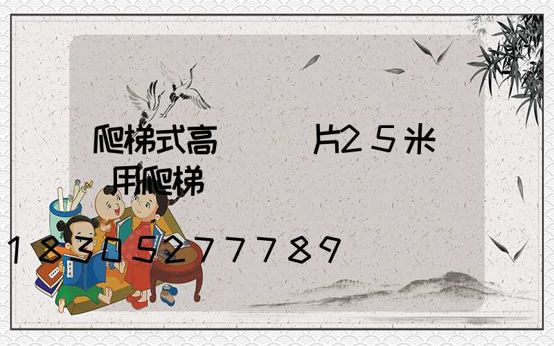 爬梯式高桿燈圖片25米(專用爬梯)