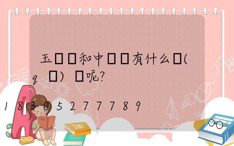 玉蘭燈和中華燈有什么區(qū)別呢？