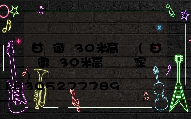 甘肅徽縣30米高桿燈(甘肅徽縣30米高桿燈廠家電話)