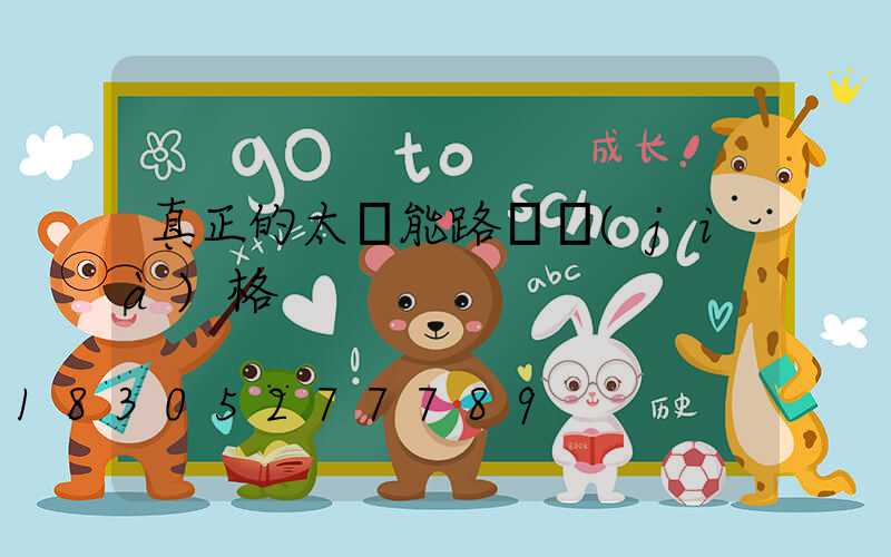 真正的太陽能路燈價(jià)格