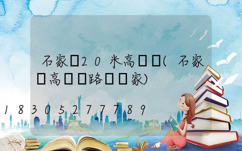 石家莊20米高桿燈(石家莊高桿燈路燈廠家)