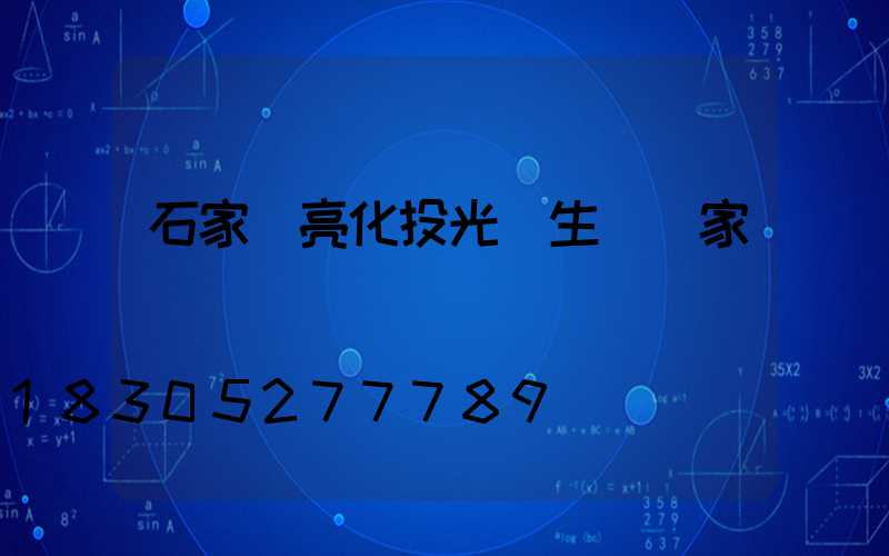 石家莊亮化投光燈生產廠家