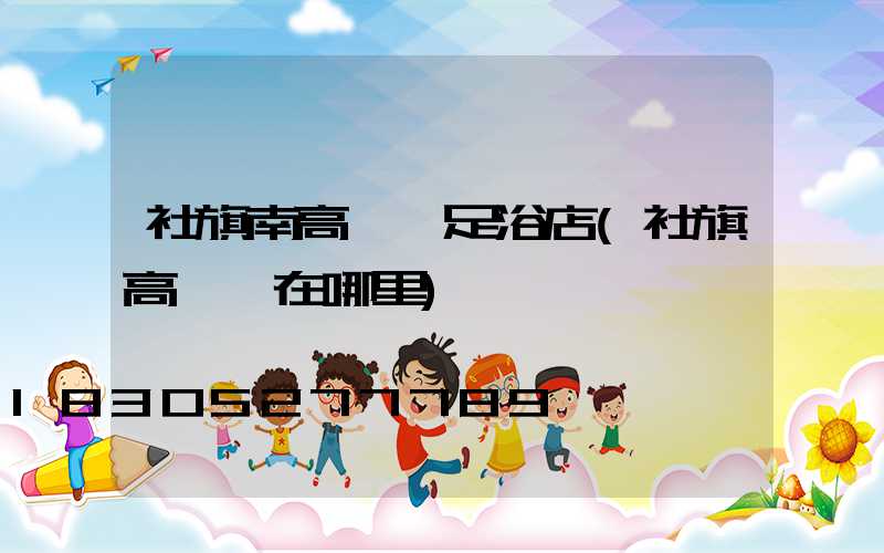 社旗南高桿燈足浴店(社旗高桿燈在哪里)