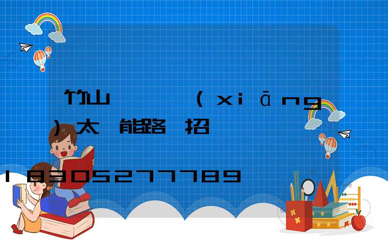 竹山縣雙臺鄉(xiāng)太陽能路燈招標