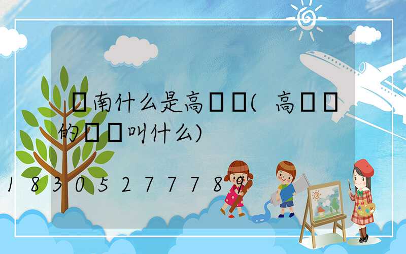 膠南什么是高桿燈(高桿燈的圓環叫什么)