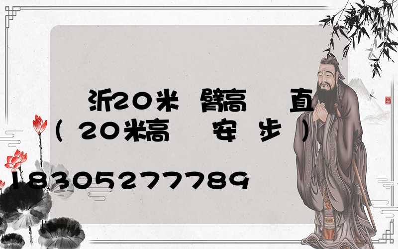臨沂20米雙臂高桿燈直銷(20米高桿燈安裝步驟)