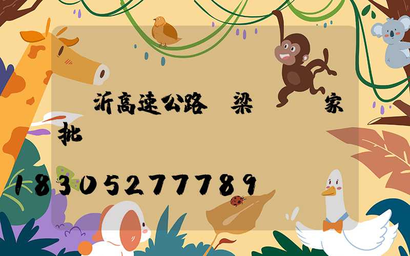 臨沂高速公路橋梁護欄廠家批發